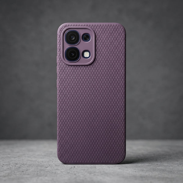 Deep Purple Line Wave Silicone Case for Oppo F31 - The Hatke