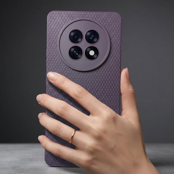 Deep Purple Line Wave Silicone Case for Oppo F31 Pro Plus - The Hatke