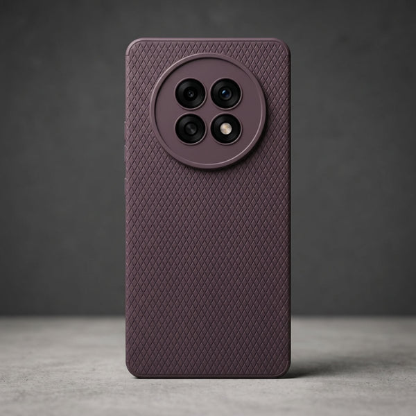 Deep Purple Line Wave Silicone Case for Oppo F31 Pro Plus - The Hatke