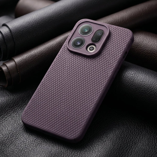 Deep Purple Line Wave Silicone Case for Oppo Find X9 - The Hatke