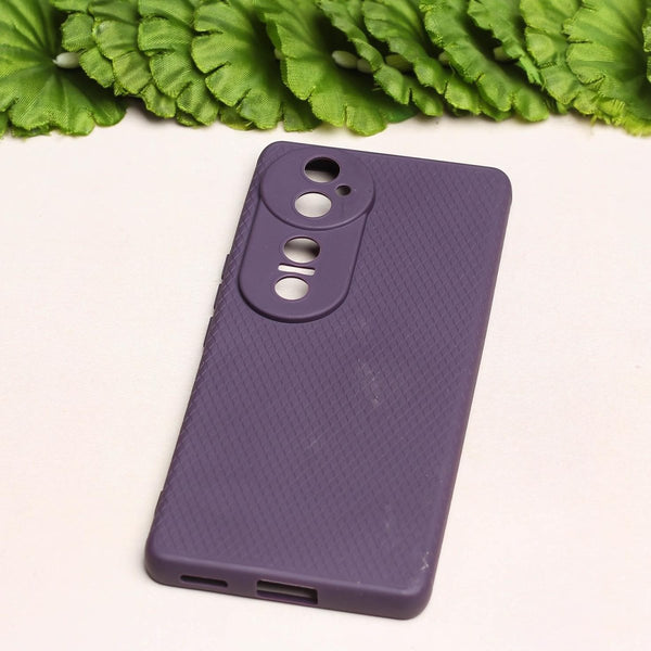 Deep Purple Line Wave Silicone Case for Vivo V40 Pro - The Hatke