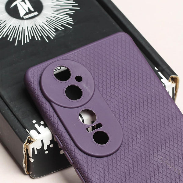 Deep Purple Line Wave Silicone Case for Vivo V40 Pro - The Hatke