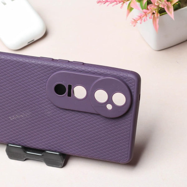 Deep Purple Line Wave Silicone Case for Vivo V40 Pro - The Hatke