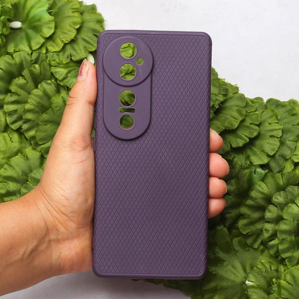 Deep Purple Line Wave Silicone Case for Vivo V40 Pro - The Hatke