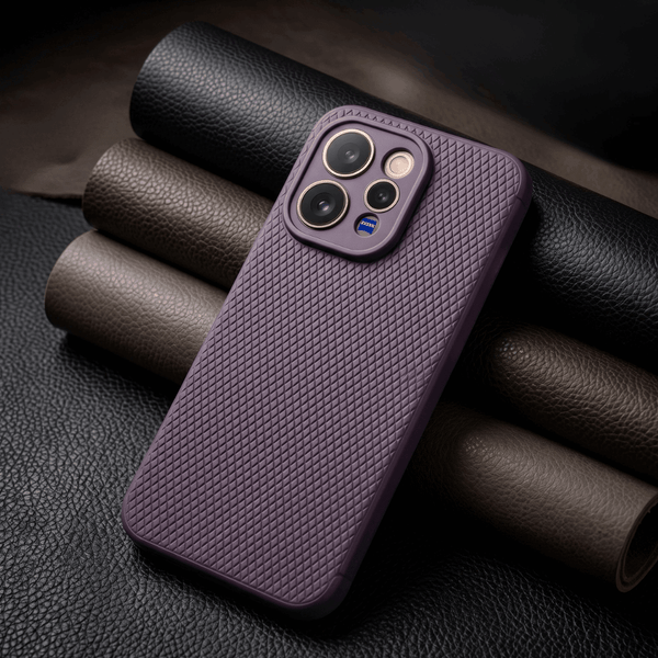Deep Purple Line Wave Silicone Case for Vivo V70 Elite - The Hatke