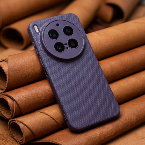 Deep Purple Line Wave Silicone Case for Vivo X300 Pro - The Hatke
