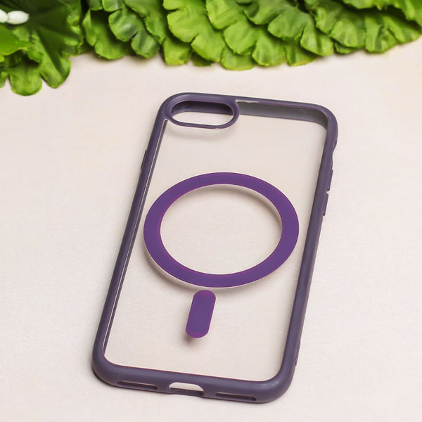 Deep Purple MagSafe Clear Transparent Silicone case for Apple iphone 7 - The Hatke