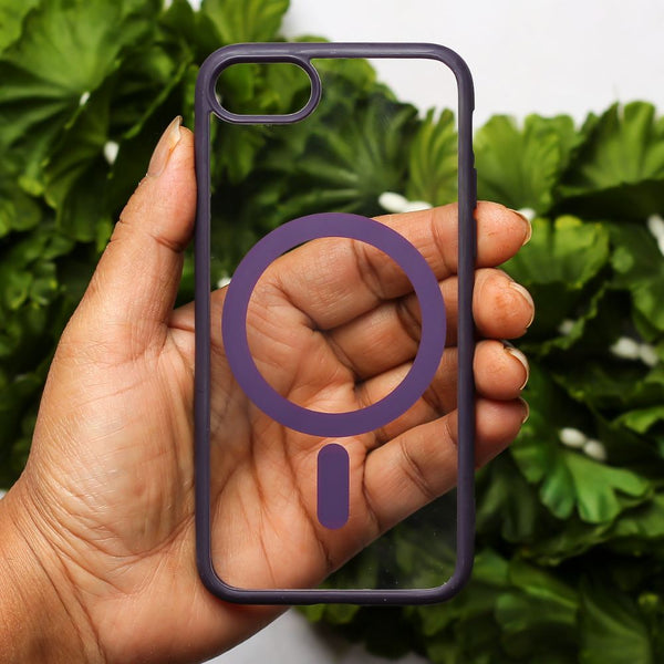 Deep Purple MagSafe Clear Transparent Silicone case for Apple iphone 7 - The Hatke
