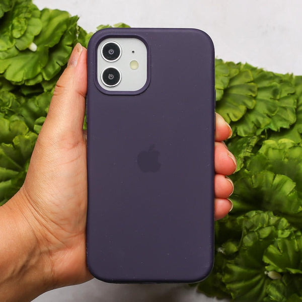 Deep Purple Original Silicone case for Apple iPhone 12 - The Hatke