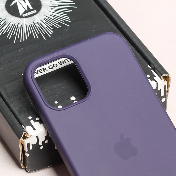 Deep Purple Original Silicone case for Apple iphone 12 Mini - The Hatke