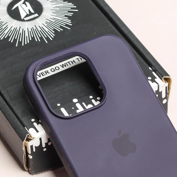 Deep Purple Original Silicone case for Apple iphone 13 Pro - The Hatke