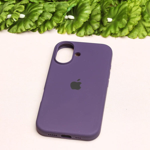 Deep Purple Original Silicone case for Apple iphone 16 Plus - The Hatke