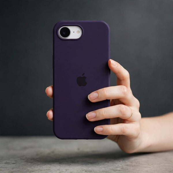 Deep Purple Original Silicone case for Apple iphone 16e - The Hatke
