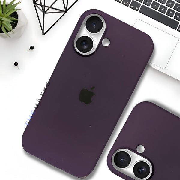 Deep Purple Original Silicone case for Apple iphone 16 Plus