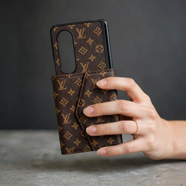 Design L6 Brown Silicone case for Samsung Galaxy Fold 4 - The Hatke