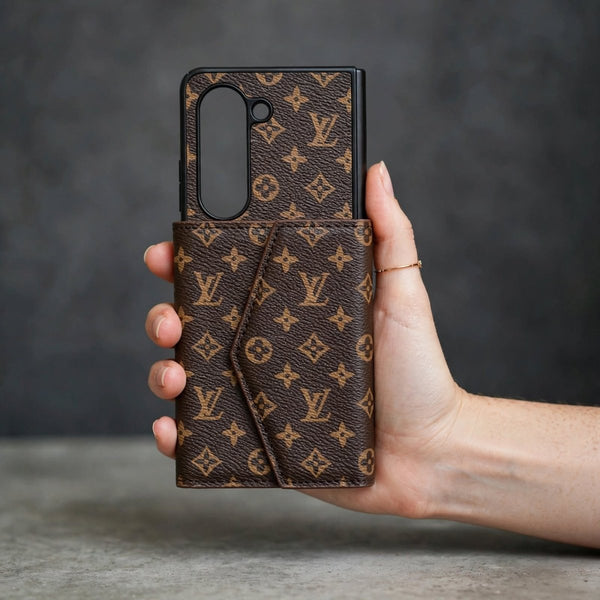 Design L6 Brown Silicone case for Samsung Galaxy Fold 5 - The Hatke