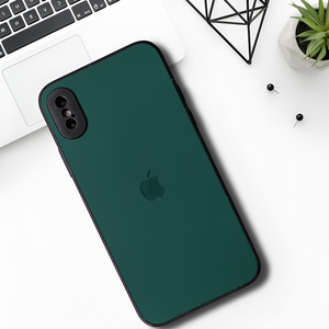 Dark Green Matte Fiber Silicone case for Apple iphone X/XS