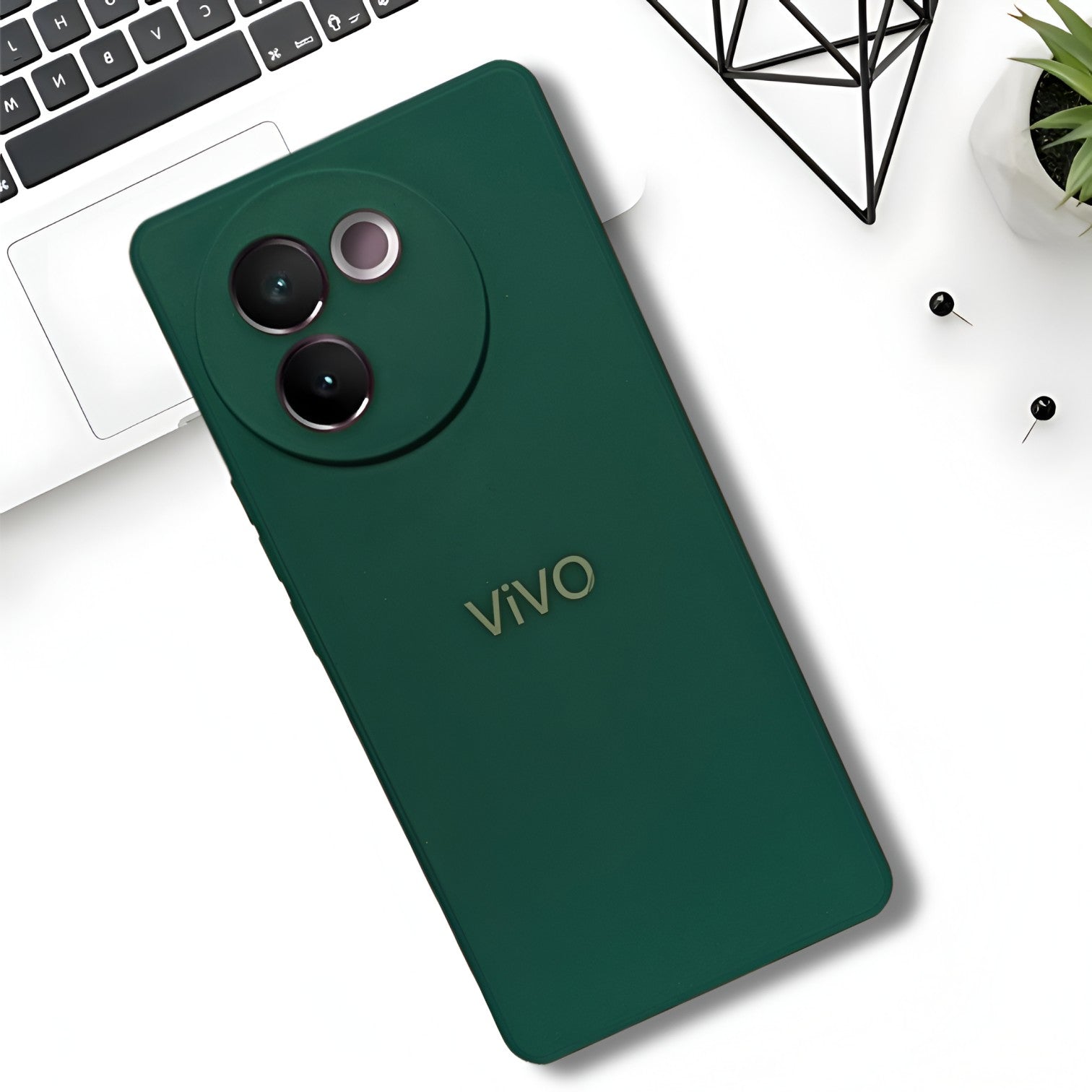 Dark Green Candy silicone Case for Vivo V30E