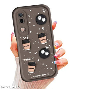 Brown COFFEE (ALWAYS HAPPY) Silicone case for Vivo V40E