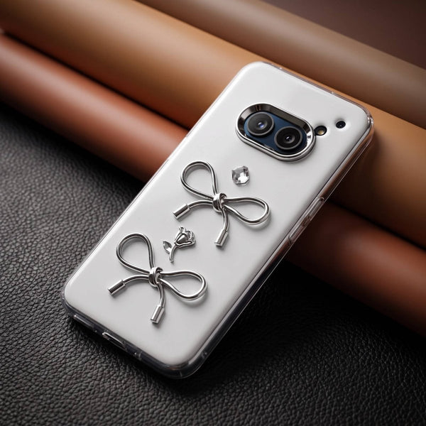 Diamond Ribbon Silicone Hard Case for Nothing Phone 2A - The Hatke