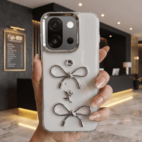 Diamond Ribbon Silicone Hard Case for Oneplus 15 - The Hatke