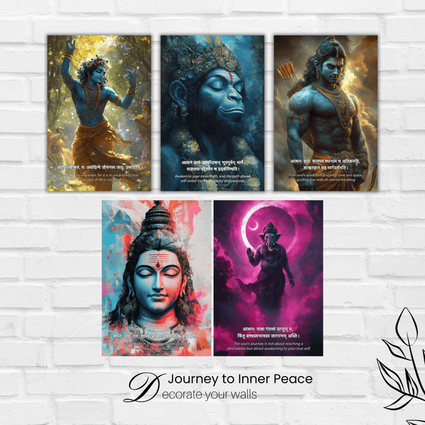 Different Gods 1st-Design Combo Poster ( Set of 5 Posters ) - The Hatke