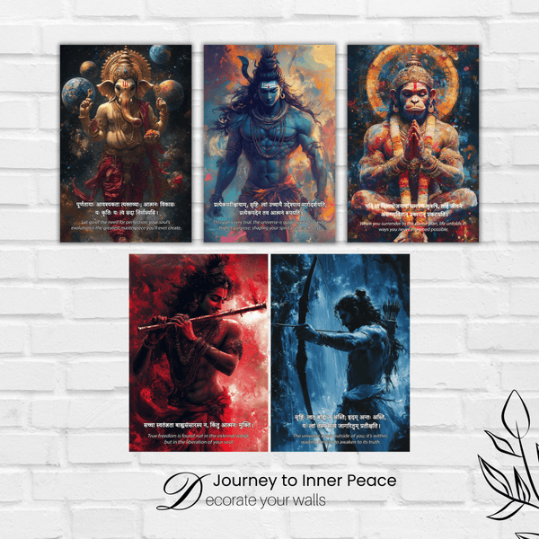Different Gods 5th-Design Combo Poster ( Set of 5 Posters ) - The Hatke