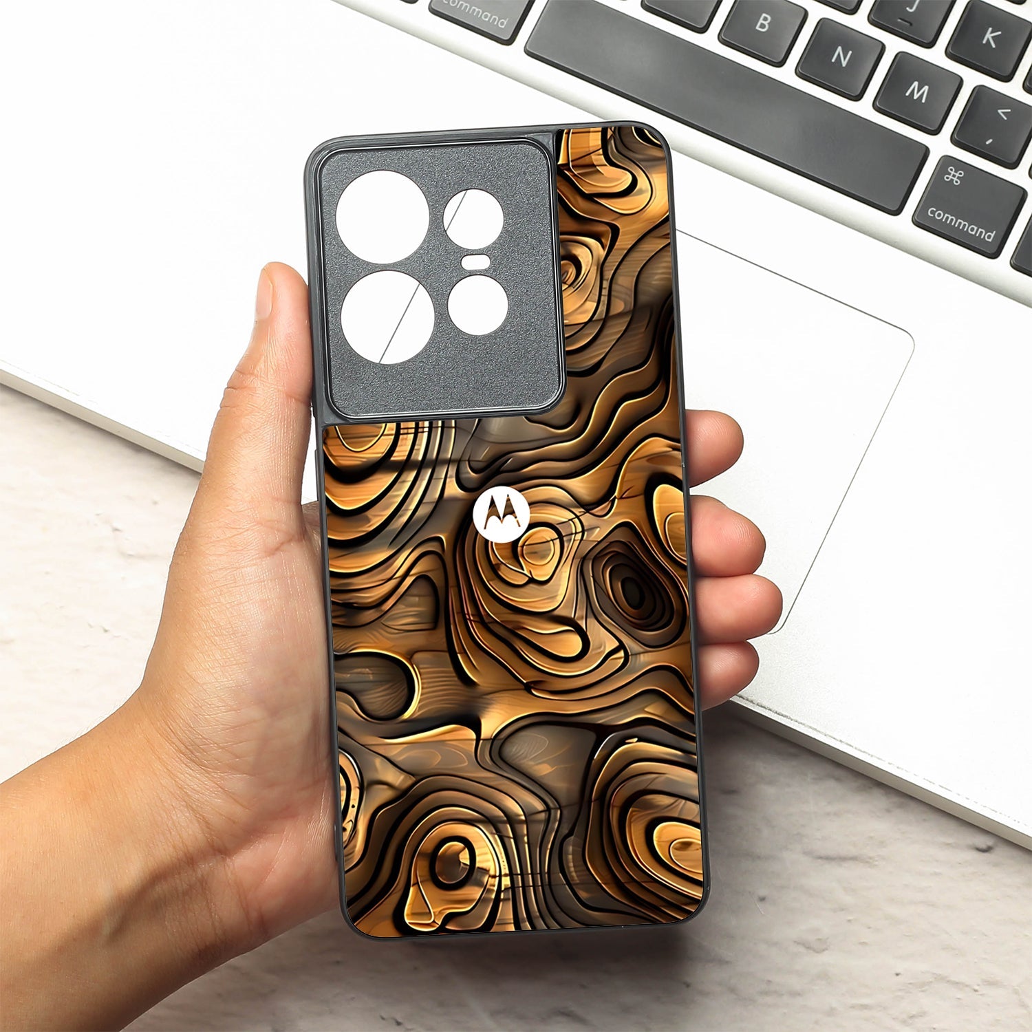 Rust Mirage metal back case for Motorola Edge 50 Pro