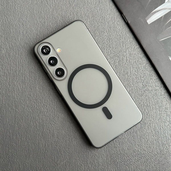 Black Paper Matte Magsafe Case for Samsung A36