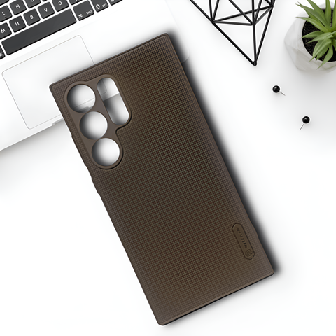 Brown Niukin Silicone Case for Samsung S24 Ultra