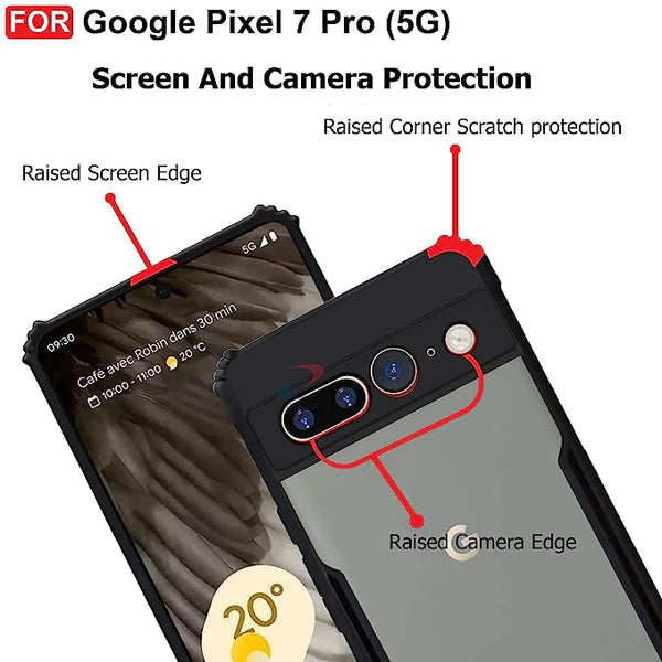 Hybrid Shockproof silicone safe transparent Case for Google Pixel 7 Pro