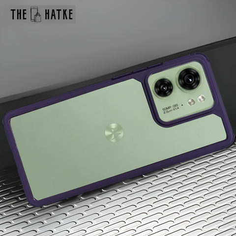 Pureview Deep Purple Hybrid Shockproof Silicone Case for Motorola Edge 40