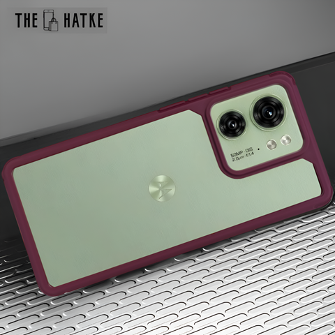 Pureview Mehroon Hybrid Shockproof Silicone Case for Motorola Edge 40