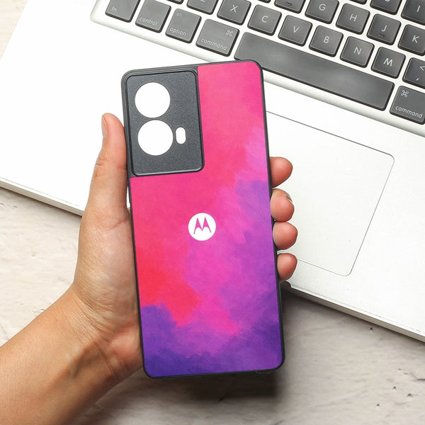 Magenta oil Paint (MB) Silicone Case for Motorola Edge 50 Fusion