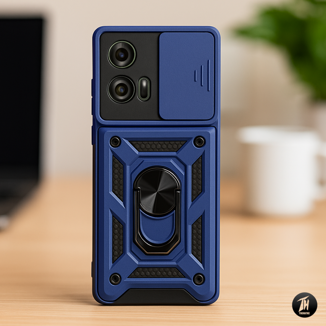 TitanArmor Blue Silicone case for Motorola G85