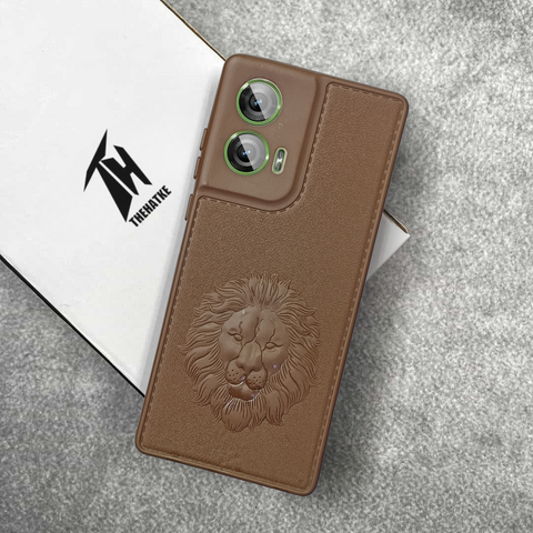 Brown Royal King Silicone Case for Motorola Edge 50 Fusion