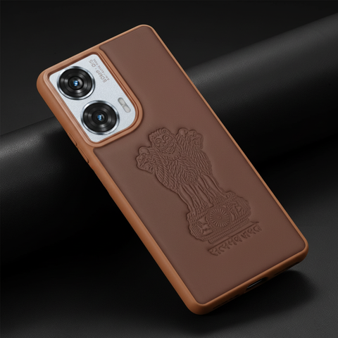 Ashoka Dark Brown Leather Case for Motorola Edge 50 Fusion