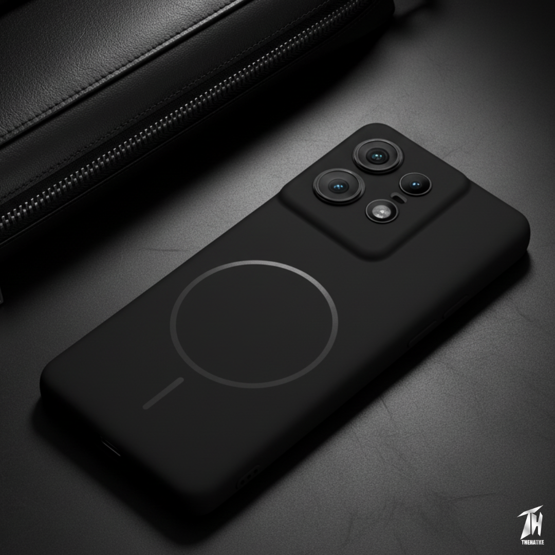 CAVEN Black Silicone case for Motorola Edge 50 Pro