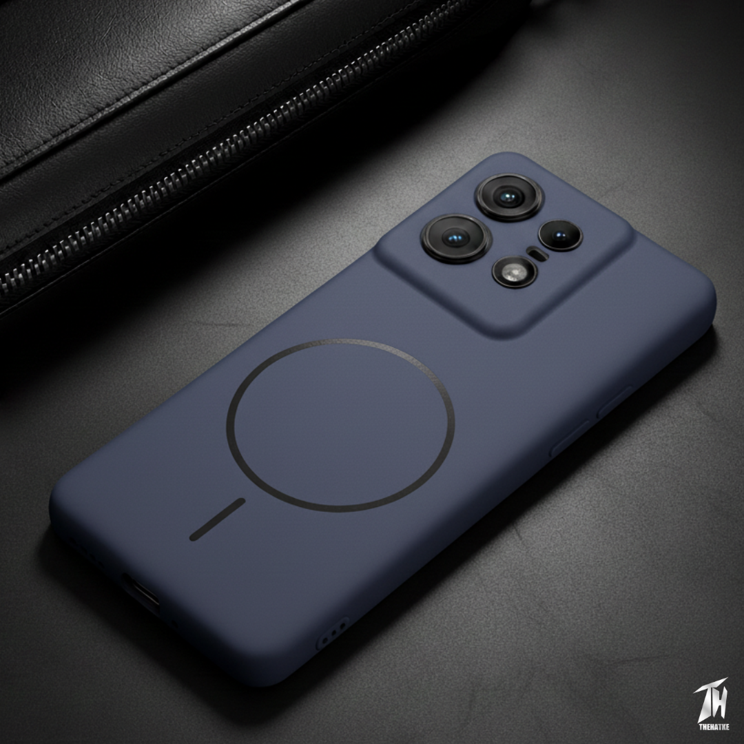 CAVEN Dark Blue Silicone case for Motorola Edge 50 Pro