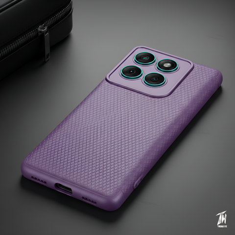 Deep Purple Line Wave Silicone Case for Motorola Edge 60 Fusion