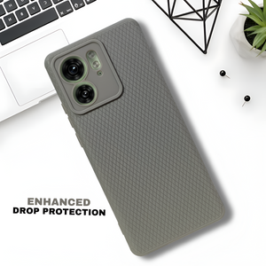 Grey Line Wave Silicone Case for Motorola Edge 40