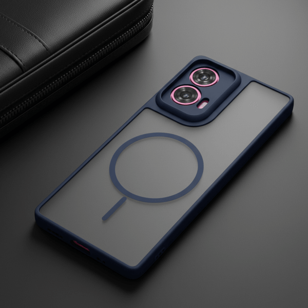 KYRON Dark Blue Matte Case for Motorola Edge 50 Fusion