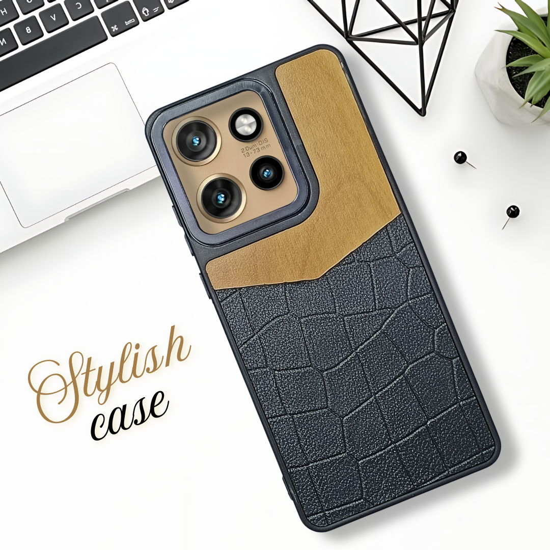 WoodTouch Brown Case for Motorola Edge 50 Neo