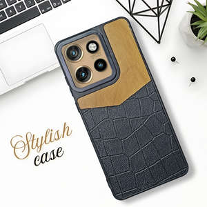 WoodTouch Brown Case for Motorola Edge 50 Neo