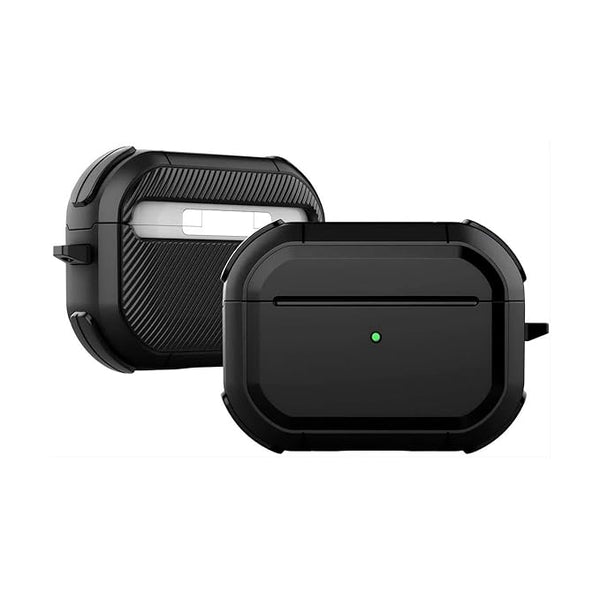 Eggshell Buffer Design (Black) Silicone Case For Apple Airpods 4 - The Hatke