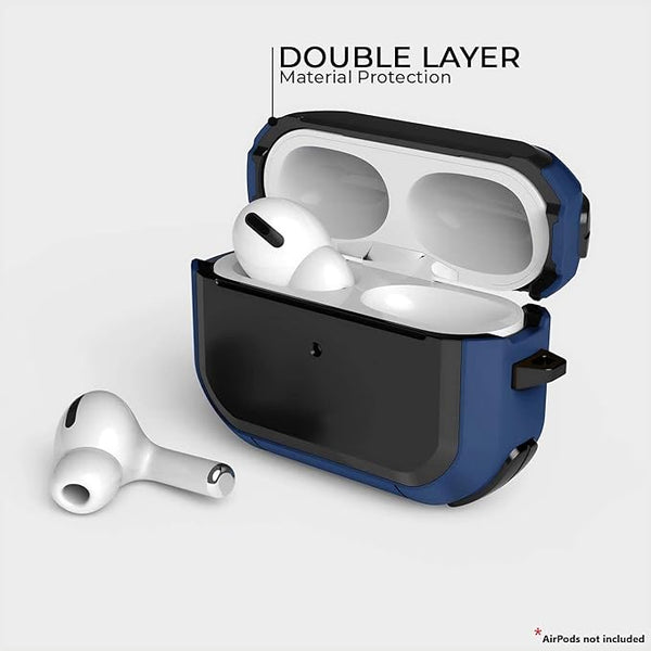 Eggshell Buffer Design (Dark Blue) Silicone Case For Apple Airpods Pro - The Hatke