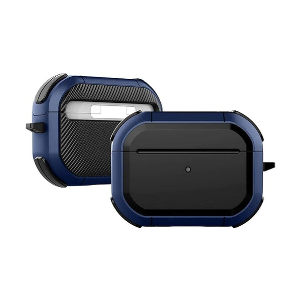 Eggshell Buffer Design (Dark Blue) Silicone Case For Apple Airpods Pro - The Hatke