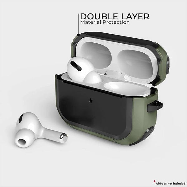 Eggshell Buffer Design (Dark Green) Silicone Case For Apple Airpods Pro - The Hatke