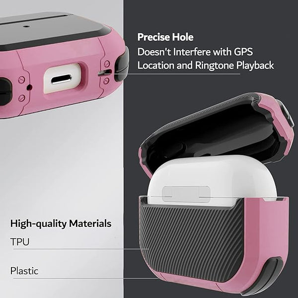 Eggshell Buffer Design (Pink) Silicone Case For Apple Airpods 4 - The Hatke