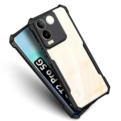 Hybrid Shockproof protective transparent Silicone Case for Vivo T2 Pro